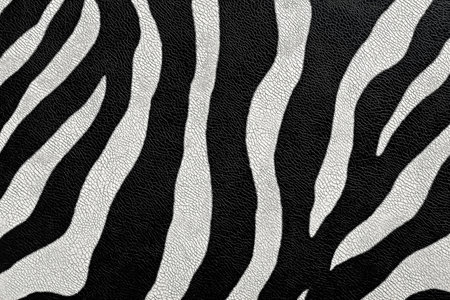 Dynamic zebra stripes intertwine across the surface, showing a unique texture for artistic decor and design.の写真素材