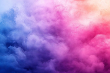 Soft, colorful clouds blend shades of purple, pink, and blue, creating a mesmerizing sunset...
