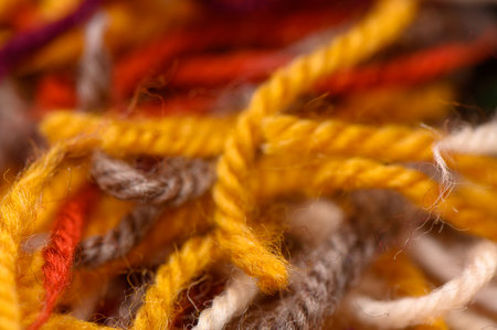 Soft Wool Yarn Balls Macro View