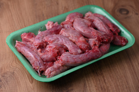 Raw Chicken Necks in Plastic Tray for Sale