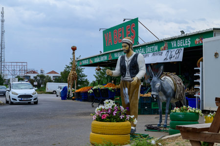 Traditional Roadside Market Stand in Cyprusの写真素材