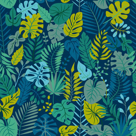 Pattern with beautiful tropical leaves. Pattern for clothes, wrapping paper.