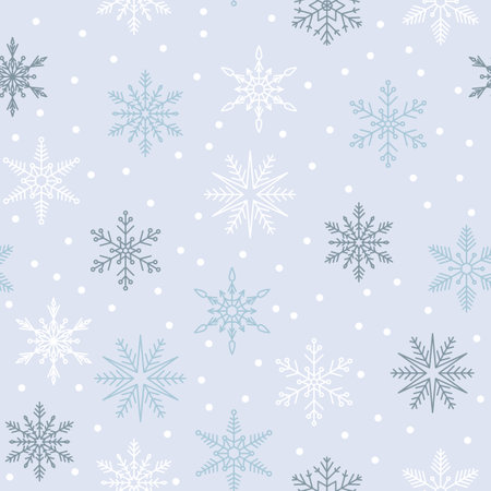 Light pattern with snowflakes. Vector background with snowflakes.のイラスト素材