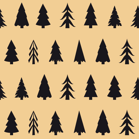 Pattern with Christmas trees for wrapping paper, fabric. christmas pattern.のイラスト素材