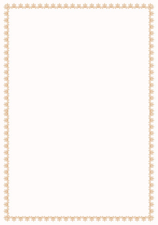 Beautiful vintage golden frame. Golden ornamental frame for invitations, diplomas, letterheads.のイラスト素材