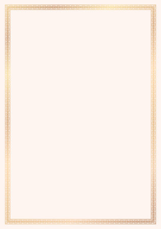 elegant golden frame. Beautiful vector gold frame for certificate, wedding invitation, letterhead.のイラスト素材