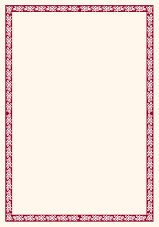 Vector frame with floral ornament. Frame for wedding invitation, diploma, document.のイラスト素材