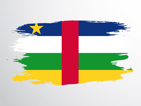 Brush vector flag of Central African Republicのイラスト素材