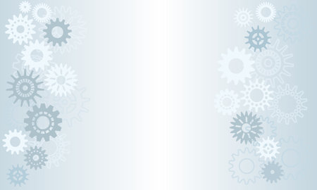 Abstract vector geometric background with gears.のイラスト素材