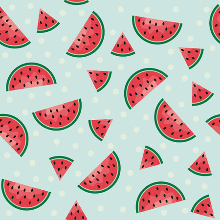 Vector summer background with watermelons.のイラスト素材