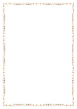 Vintage gold frame for invitation, documentsのイラスト素材