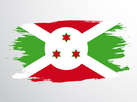 Brush painted Burundi flagのイラスト素材