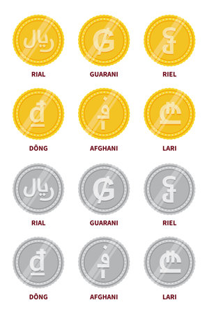 Set of vector money signs.のイラスト素材