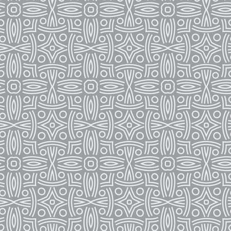 Vector pattern with ornament on a gray backgroundのイラスト素材