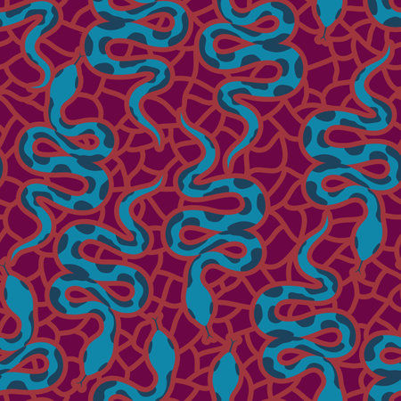 Vector pattern with snakes
