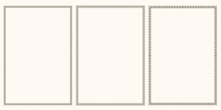 Set of vector vintage frames for documents. Framework for certificates, invitations.のイラスト素材