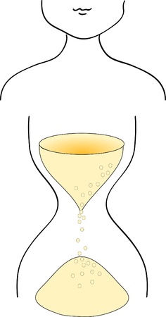 Woman silhouette with hourglass type of  shapeのイラスト素材