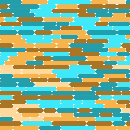 Abstract seamless pattern with horizontal blue and brown ovals. Pattern can be used as wallpaper, web page background, textile design etcのイラスト素材