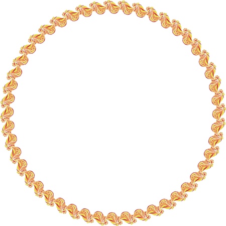 Abstract yellow-orange round frame with place for your text or imageのイラスト素材