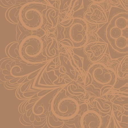 Abstract floral pattern on neutral beige backgroundのイラスト素材