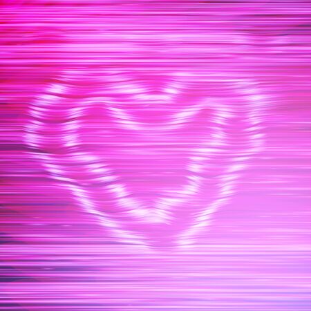 Abstract pink background with horizontal lines and smoke heartのイラスト素材