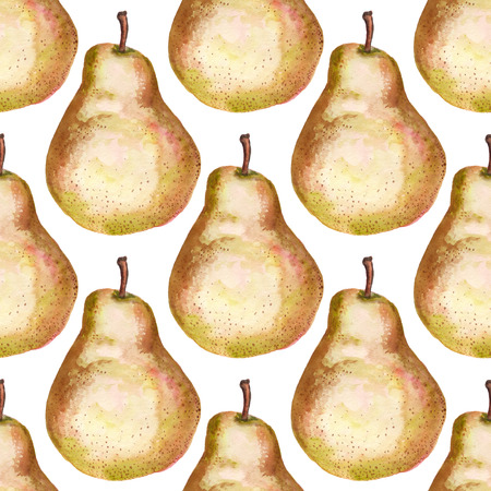 Seamless pattern with watercolor image of pearの写真素材