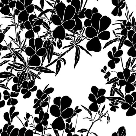 Seamless pattern with viola tricolor.のイラスト素材