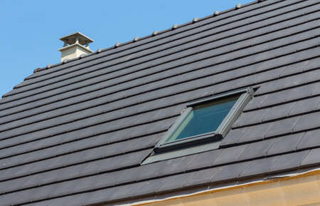 Various roofs, chimneys and roof windowsの写真素材