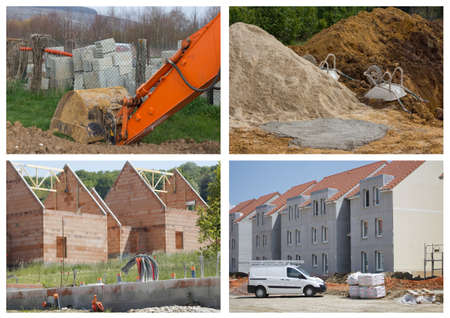 Series of images on construction and building sitesの写真素材