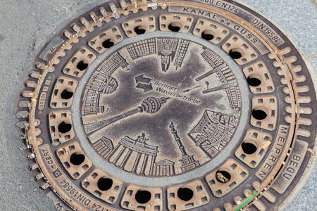 manhole cover attractions in berlinのeditorial素材
