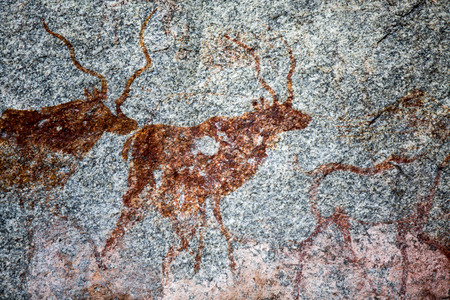 Domboshawa, Harare, Zimbabwe â April 28, 2013: Domboshawa Caves at Harare in Zimbabwe. Some cave paintings are over 6000 years old.のeditorial素材