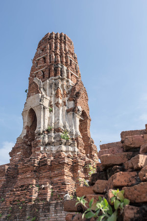 Old siam temple of Ayutthaya,tourist attraction in Thailand,Watpramahathat の写真素材