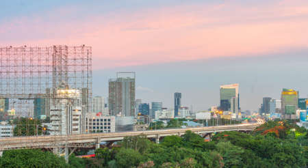 Landscape in big city and see the traffic.の写真素材