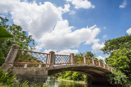 Bridge in the parkの写真素材