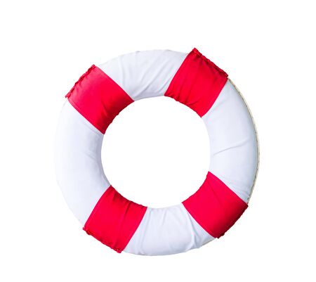 Lifebuoy ring isolated on a white background,with clipping path
