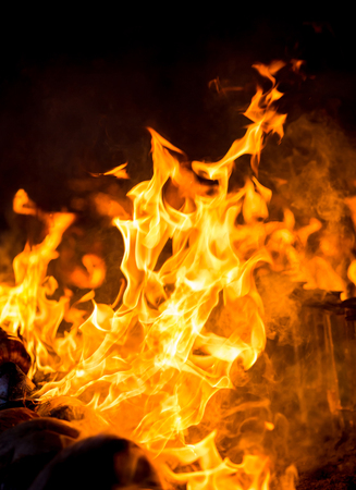fire burning backgroundの写真素材