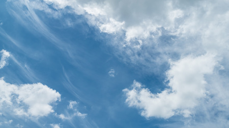 big cloud on the blue sky backgroundの写真素材