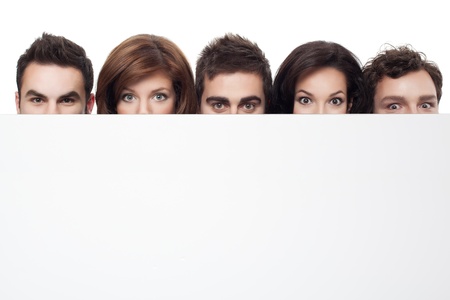 big eyes showing behind copy space for advertisingの写真素材