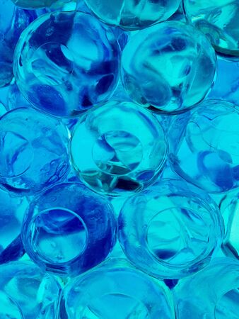 transparent blue ball macroの写真素材