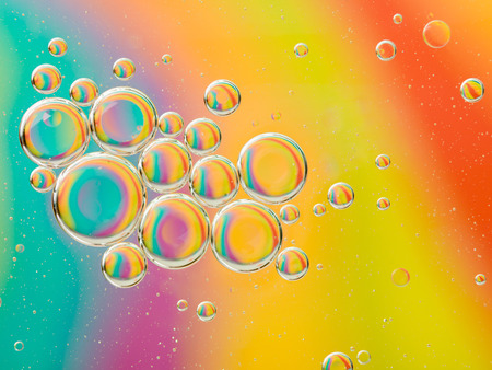 oil drops on water, abstract colorful background