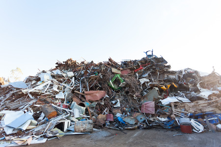 pile of waste for recycling or safe disposalの写真素材