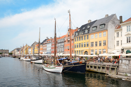 Copenhagen, Denmark - July 4, 2015: Nyhavn canal in Copenhagen, Denmark.