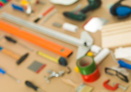 background blur DIY work tools