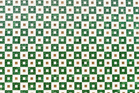 Portuguese ceramic green tiles