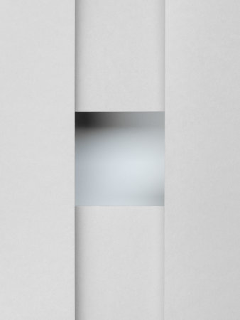 Abstract paper background made from paper sheets and lighting shades forming a squareの写真素材