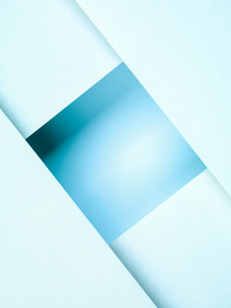 Abstract paper background made from paper sheets and lighting shades forming a squareの写真素材
