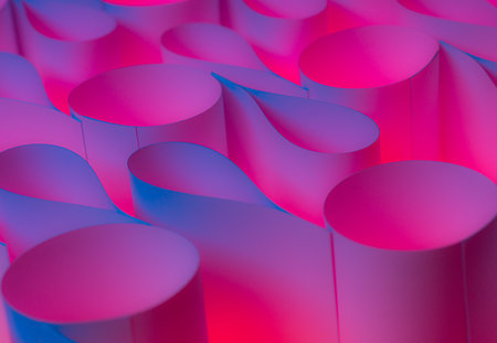 Abstract geometric background macro pattern funky neon lightsの写真素材