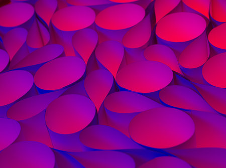 Funky futuristic abstract  background made of paper cylinders and droplets club moodの写真素材