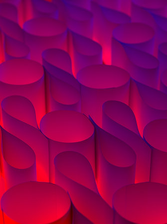 Abstract paper drops pink and violet colors. Design layout for flyers, posters and invitationsの写真素材