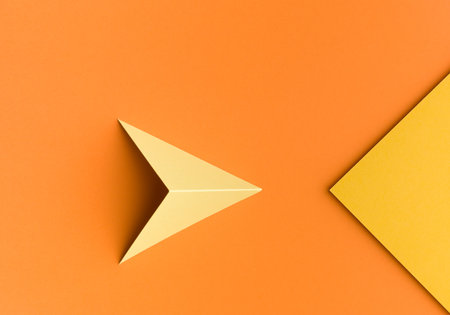 2D, 3D paper conceptの写真素材